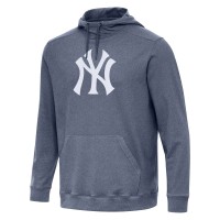 Толстовка New York Yankees Antigua Heather Navy Cloud