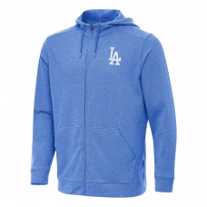 Los Angeles Dodgers Antigua Heather Royal Effortless Full-Zip Hooded Jacket