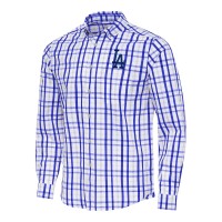Рубашка Los Angeles Dodgers Antigua Royal/White Tending Woven Tri-Blend