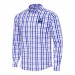 Los Angeles Dodgers Antigua Royal/White Tending Woven Tri-Blend Long Sleeve Button-Down Shirt