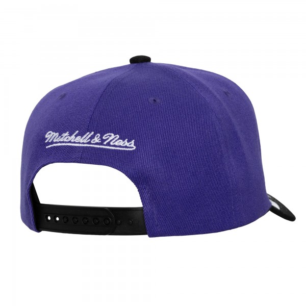 Los Angeles Lakers Mitchell & Ness Purple/Black Underarch Two-Tone Pro Crown Snapback Hat