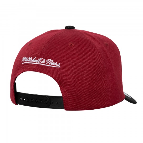 Бейсболка Miami Heat Mitchell & Ness Red/Black Underarch Two-Tone Pro Crown