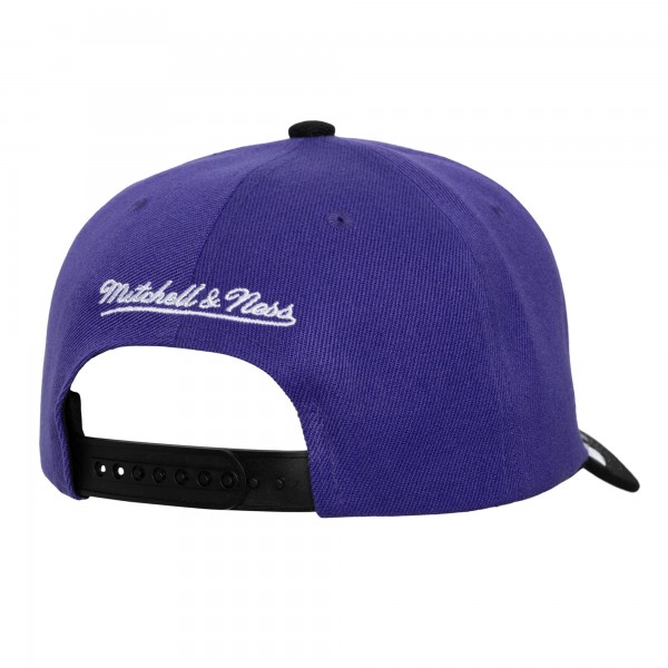 Бейсболка Milwaukee Bucks Mitchell & Ness Purple/Black Underarch Two-Tone Pro Crown
