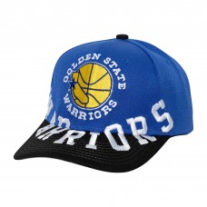 Бейсболка Golden State Warriors Mitchell & Ness Royal/Black Underarch Two-Tone Pro Crown