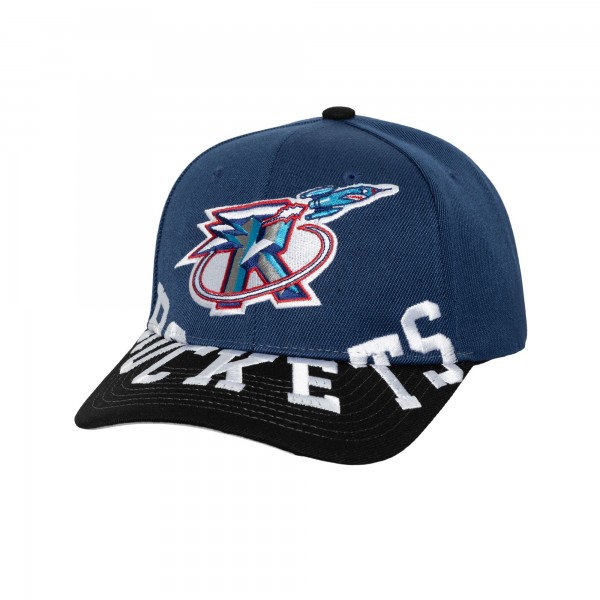 Бейсболка Houston Rockets Mitchell & Ness Navy/Black Underarch Two-Tone Pro Crown