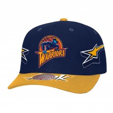 Бейсболка Golden State Warriors Mitchell & Ness Navy/Gold AS2K Stars Pro Crown