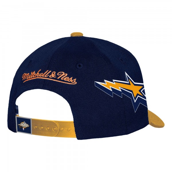 Бейсболка Golden State Warriors Mitchell & Ness Navy/Gold AS2K Stars Pro Crown