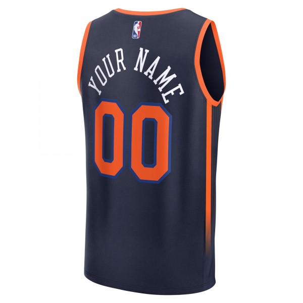 Именная игровая джерси New York Knicks Fanatics Fast Break - Statement Edition - Navy