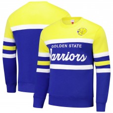 Кофта Golden State Warriors Mitchell & Ness Hardwood Classics Vintage Logo Head Coach Pullover - Royal/Gold