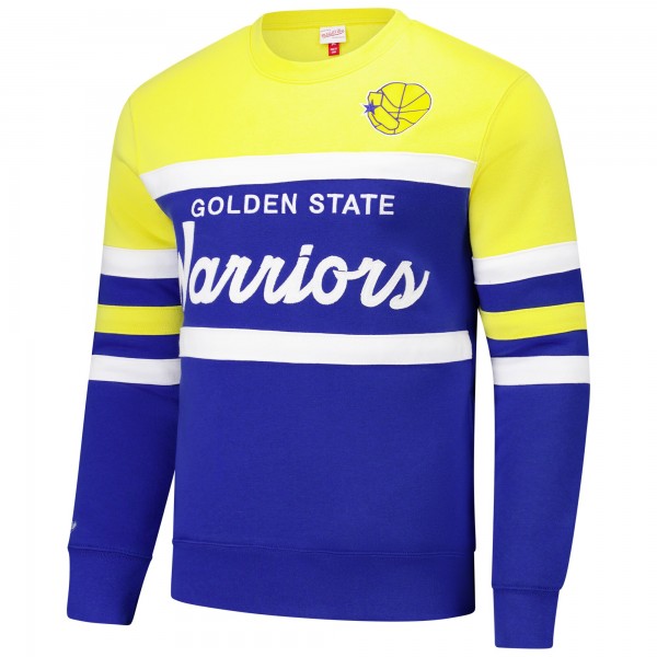 Кофта Golden State Warriors Mitchell & Ness Hardwood Classics Vintage Logo Head Coach - Royal/Gold