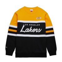 Кофта Los Angeles Lakers Mitchell & Ness Black/Gold Hardwood Classics Vintage Logo Head Coach