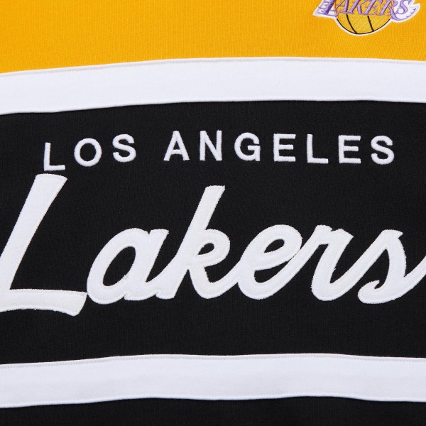 Кофта Los Angeles Lakers Mitchell & Ness Black/Gold Hardwood Classics Vintage Logo Head Coach