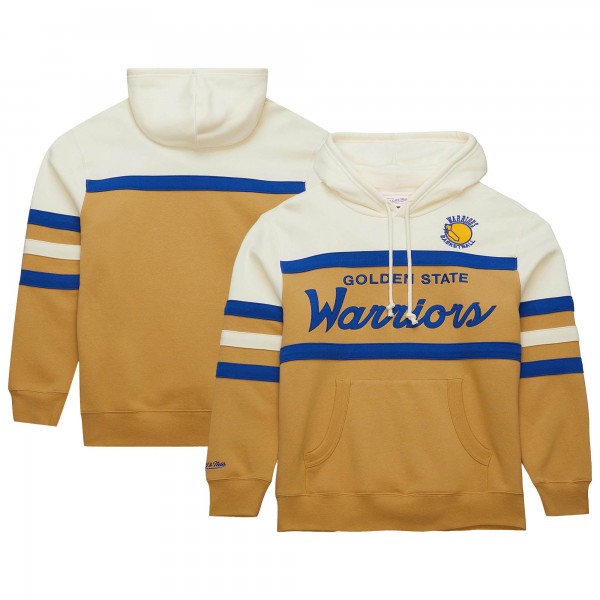 Толстовка Golden State Warriors Mitchell & Ness Hardwood Classics Vintage Logo Head Coach - Tan/Cream