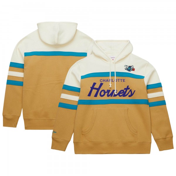 Толстовка Charlotte Hornets Mitchell & Ness Hardwood Classics Vintage Logo Head Coach - Tan/Cream