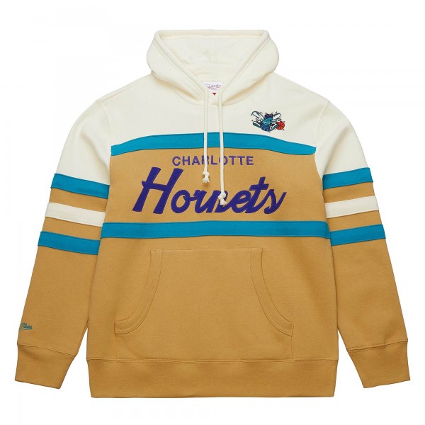 Толстовка Charlotte Hornets Mitchell & Ness Hardwood Classics Vintage Logo Head Coach - Tan/Cream