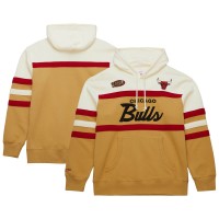 Толстовка Chicago Bulls Mitchell & Ness Hardwood Classics Vintage Logo Head Coach - Tan/Cream