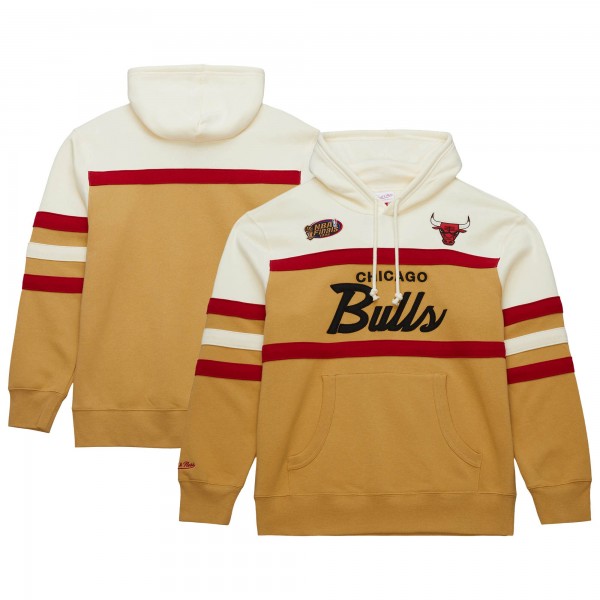 Толстовка Chicago Bulls Mitchell & Ness Hardwood Classics Vintage Logo Head Coach - Tan/Cream