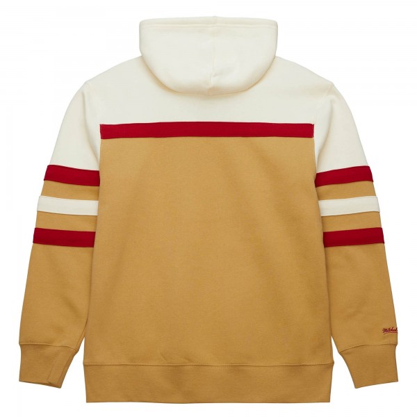 Толстовка Chicago Bulls Mitchell & Ness Hardwood Classics Vintage Logo Head Coach - Tan/Cream