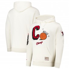 Chicago Bulls Cream Sswagger Classic Chenille Pullover Hoodie