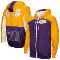 Ветровка на молнии Los Angeles Lakers Mitchell & Ness Hardwood Classics Big Shot Premium- Purple