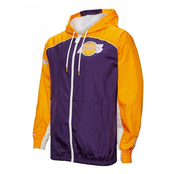 Ветровка на молнии Los Angeles Lakers Mitchell & Ness Hardwood Classics Big Shot Premium- Purple