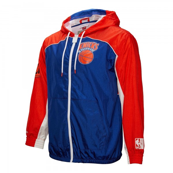Ветровка на молнии New York Knicks Mitchell & Ness Hardwood Classics Big Shot Premium- Blue