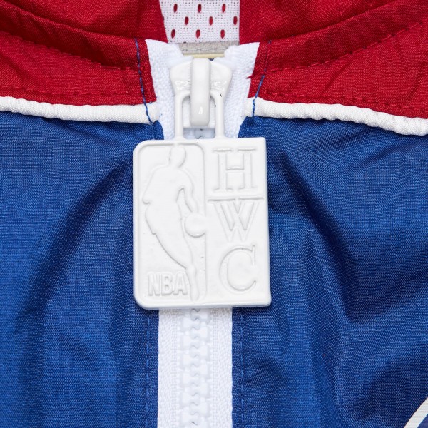 Philadelphia 76ers Mitchell & Ness Royal/Red Hardwood Classics Big Shot Premium Full-Zip Windbreaker Jacket