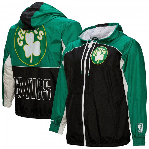 Ветровка на молнии Boston Celtics Mitchell & Ness Hardwood Classics Big Shot Premium- Black