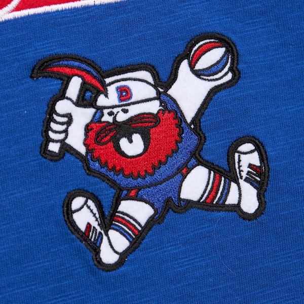 Denver Nuggets Mitchell & Ness Royal Hardwood Classics Felt Applique Slub T-Shirt