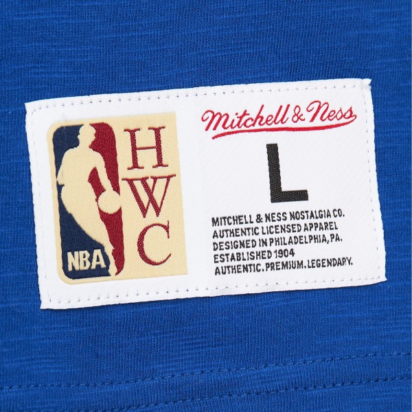 Denver Nuggets Mitchell & Ness Royal Hardwood Classics Felt Applique Slub T-Shirt