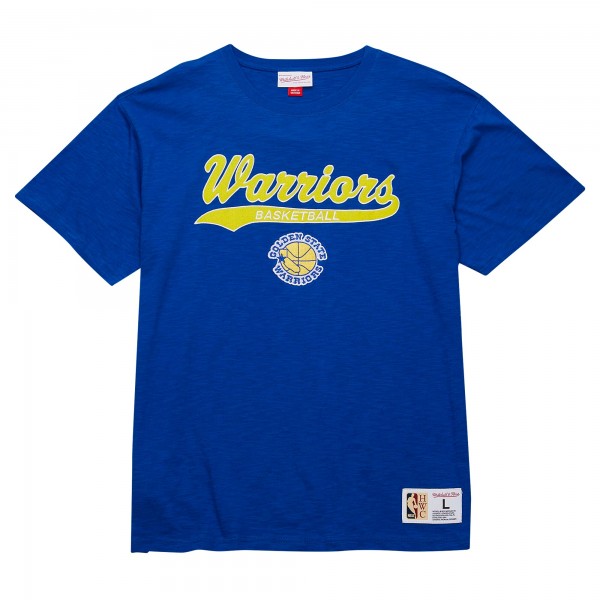 Футболка Golden State Warriors Mitchell & Ness Hardwood Classics Felt Applique Slub - Royal