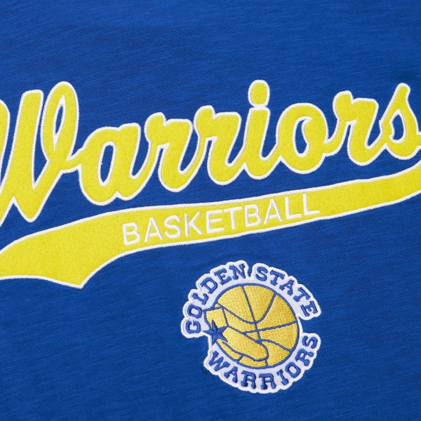 Футболка Golden State Warriors Mitchell & Ness Hardwood Classics Felt Applique Slub - Royal