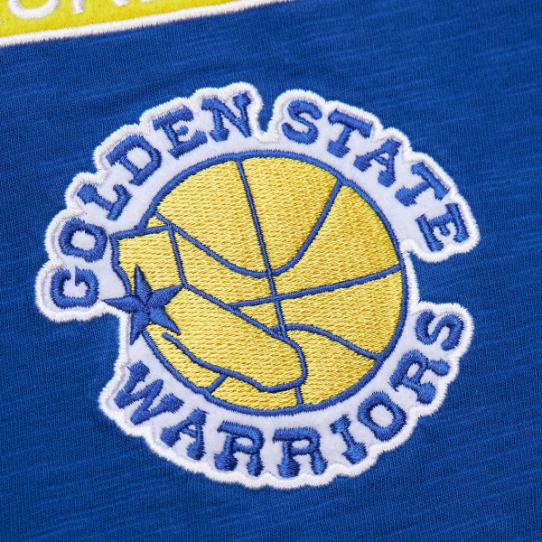 Футболка Golden State Warriors Mitchell & Ness Hardwood Classics Felt Applique Slub - Royal