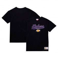 Футболка Los Angeles Lakers Mitchell & Ness Hardwood Classics Felt Applique Slub - Black