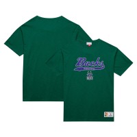 Футболка Milwaukee Bucks Mitchell & Ness Hardwood Classics Felt Applique Slub - Green