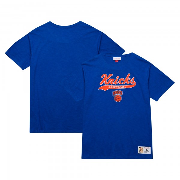 Футболка New York Knicks Mitchell & Ness Hardwood Classics Felt Applique Slub - Blue