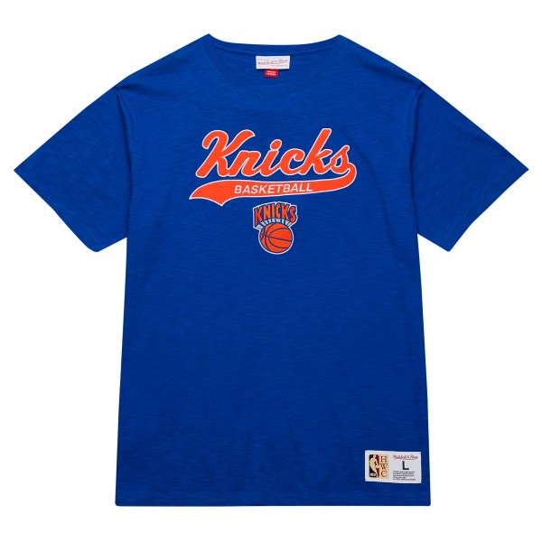 Футболка New York Knicks Mitchell & Ness Hardwood Classics Felt Applique Slub - Blue