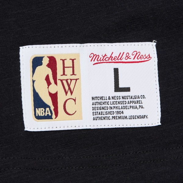 Футболка Orlando Magic Mitchell & Ness Black Hardwood Classics Felt Applique Slub