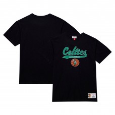 Футболка Boston Celtics Mitchell & Ness Hardwood Classics Felt Applique Slub - Black