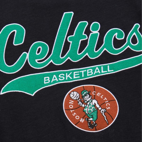 Футболка Boston Celtics Mitchell & Ness Hardwood Classics Felt Applique Slub - Black
