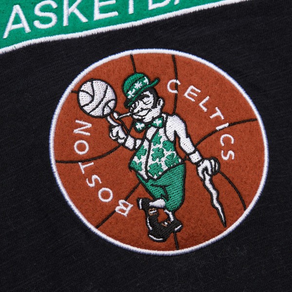 Футболка Boston Celtics Mitchell & Ness Hardwood Classics Felt Applique Slub - Black