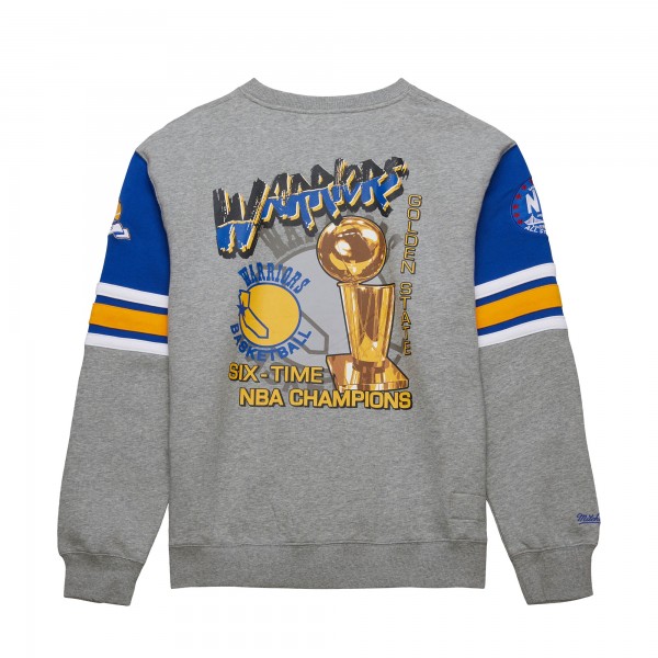 Кофта Golden State Warriors Mitchell & Ness Hardwood Classics All Over 4.0 - Heather Gray