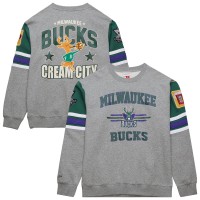 Кофта Milwaukee Bucks Mitchell & Ness Hardwood Classics All Over 4.0 - Heather Gray