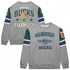Кофта Milwaukee Bucks Mitchell & Ness Hardwood Classics All Over 4.0 - Heather Gray
