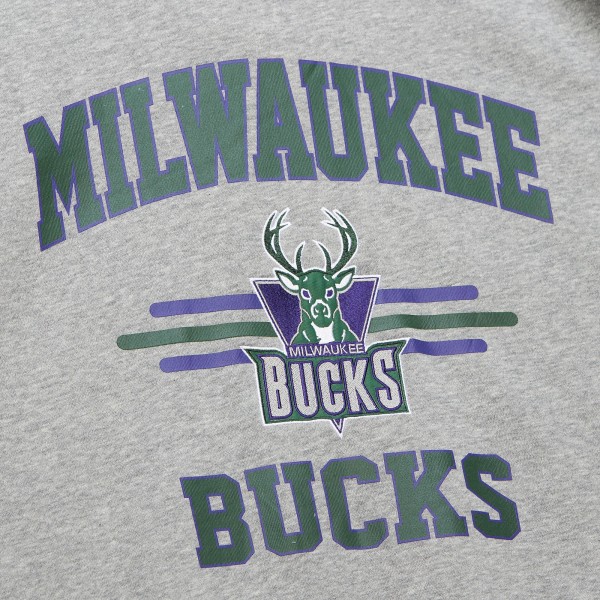 Кофта Milwaukee Bucks Mitchell & Ness Hardwood Classics All Over 4.0 - Heather Gray