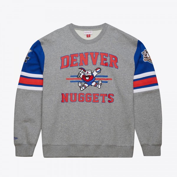 Кофта Denver Nuggets Mitchell & Ness Heather Gray Hardwood Classics All Over 4.0