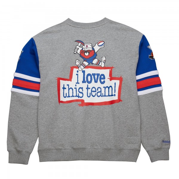 Кофта Denver Nuggets Mitchell & Ness Heather Gray Hardwood Classics All Over 4.0