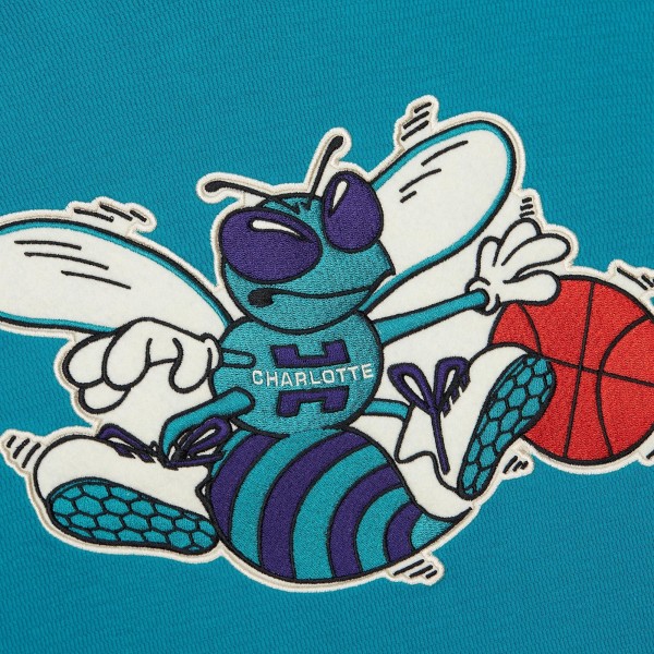 Толстовка Charlotte Hornets Mitchell & Ness Hardwood Classics Lightweight Thermal - Teal