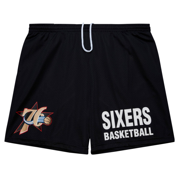 Шорты Philadelphia 76ers Mitchell & Ness Black Hardwood Classics Gameday Mesh
