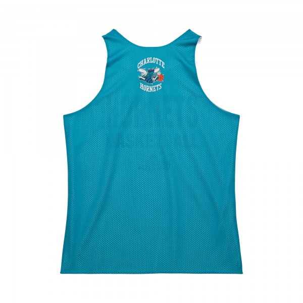 Игровая джерси Charlotte Hornets Mitchell & Ness Hardwood Classics Reversible Mesh Practice - Teal/White